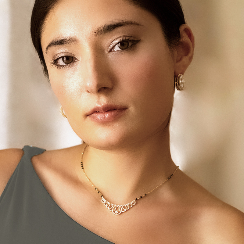 Yellow Gold Diamond Mangalsutra